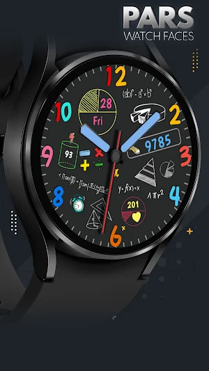 Pars Math Analog Watch Face Screenshot 3