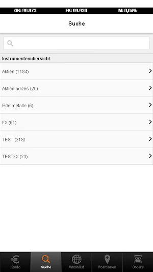 flatex AT CFD2GO Screenshot 1