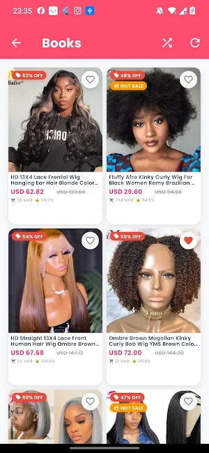 Human Hair & Lace Wigs Shop Screenshot 1
