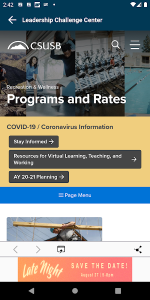 CSUSB Recreation and Wellness Screenshot 1