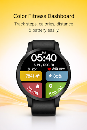 Color FitnessTracker WatchFace Screenshot 1