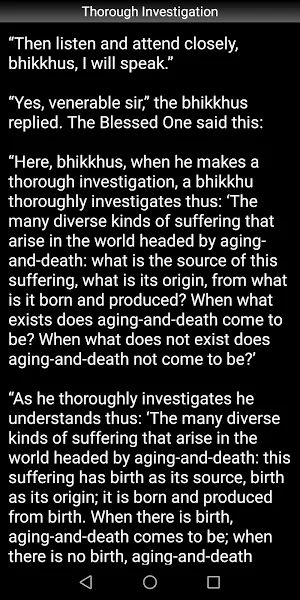 Thorough Investigation Sutta Screenshot 2