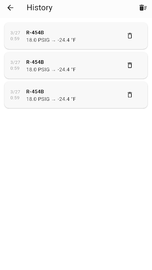 HVAC Refrigerant P-T Chart Screenshot 2