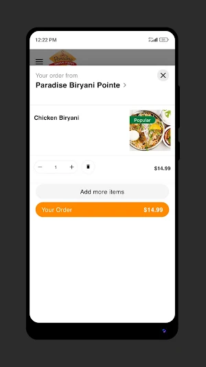 Paradise Biryani Pointe-Lowell Screenshot 3