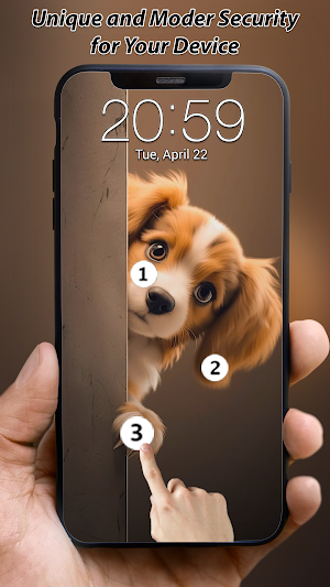 Touch Lock Screen Touch Photo Screenshot 2