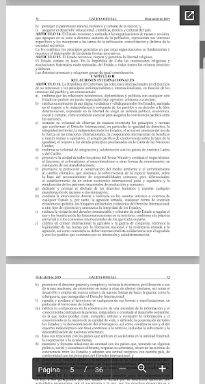 Constitución República de Cuba Screenshot 1