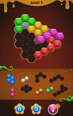 Hexagon Tile Fit Puzzle Screenshot 1