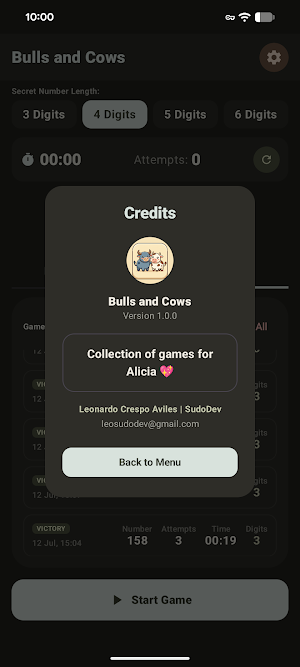 Bulls and Cows Screenshot 2