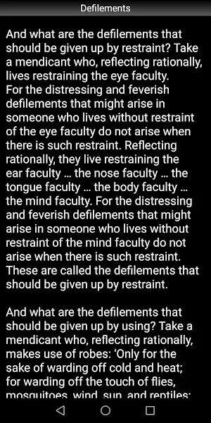 Defilements Sutta - Buddhism Screenshot 2