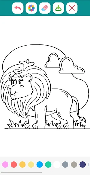 Cute Lion Coloring Book Screenshot 1