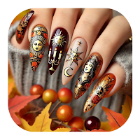 Gold Foil Magic Nail Design