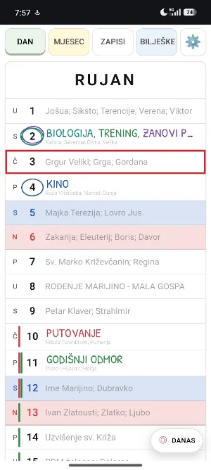 SVIBANJ – Kalendar i planer Screenshot 2