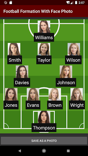 Football Formation Face Photo Screenshot 2