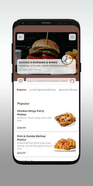 QUICKIE'S BURGERS & WINGS Screenshot 2