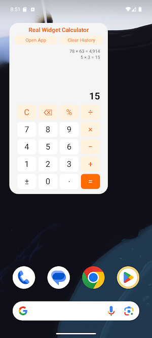 Real Widget Calculator Screenshot 0