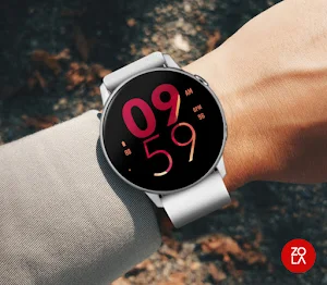 Maroon Large Watch Face Screenshot 2