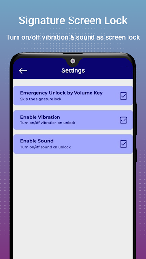 Signature Lock Screen Screenshot 2