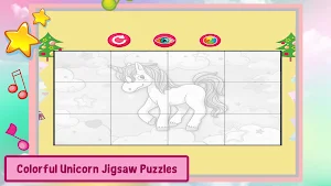 Unicorn Coloring Games Puzzle Screenshot 1