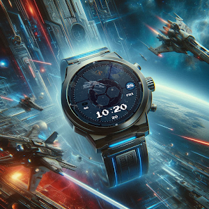 Galaxy War Wear OS Watch Face Screenshot 0