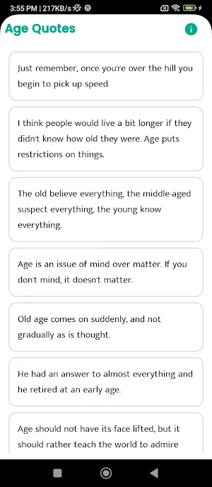 Age Quotes and Sayings Screenshot 0