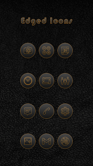 Edged Orange Icons Screenshot 0