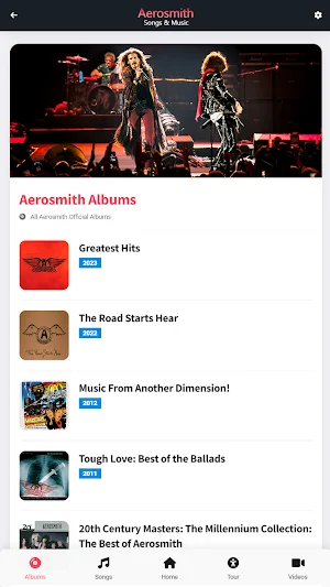 Songs & Music: Aerosmith Screenshot 1