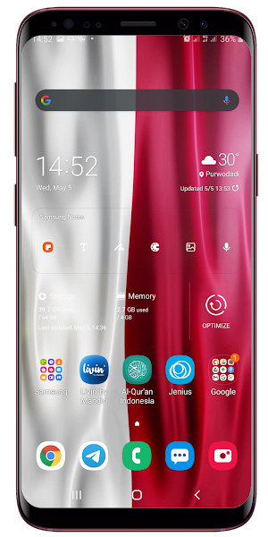Indonesian Flag Waving Live Wallpaper Screenshot 2