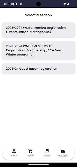WMSC Racer Account Screenshot 3