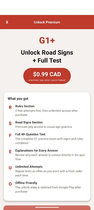 Ontario G1 Practice Test Screenshot 3
