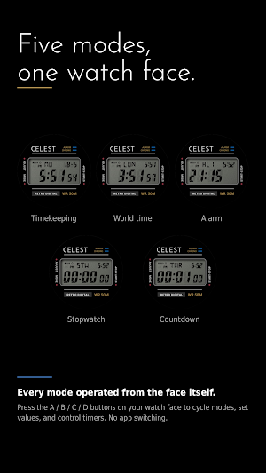 CELEST5660 Retro Digital Watch Screenshot 0