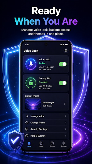 AI Voice Lock Screen: AI Note Screenshot 0