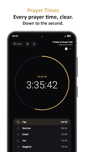 Tam Zamanı: Prayer Times Screenshot 0