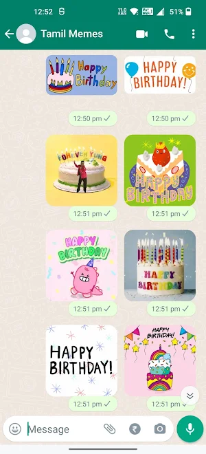 Happy Birthday Stickers Screenshot 1