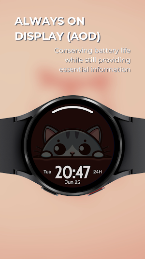 EXD052: Cute Animal Watch Face Screenshot 3