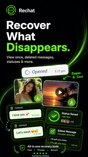 Rechat:View once- Status Saver Screenshot 0