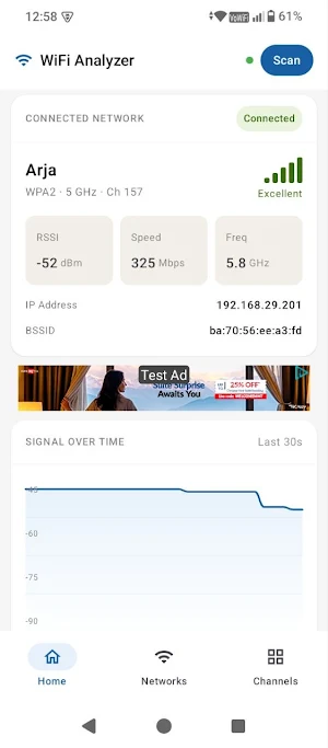 WiFi Analyzer – Signal Pro Screenshot 0
