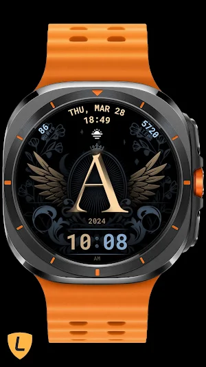 Dark Alphabet Watch Face 098 Screenshot 0