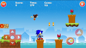 Blue Hedgehog Dash Runner Rush Screenshot 0