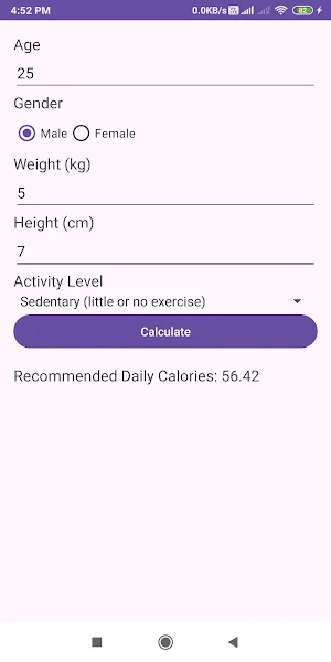 Calorie Calculator:Daily Guide Screenshot 1