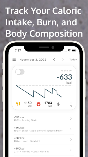 CalTrack: Simple Calorie Log Screenshot 2