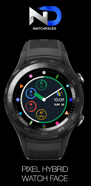 Pixel Hybrid Watch Face Screenshot 0