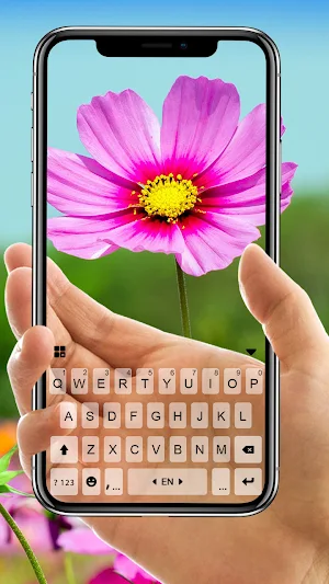 Flower Transparent Keyboard Background Screenshot 2