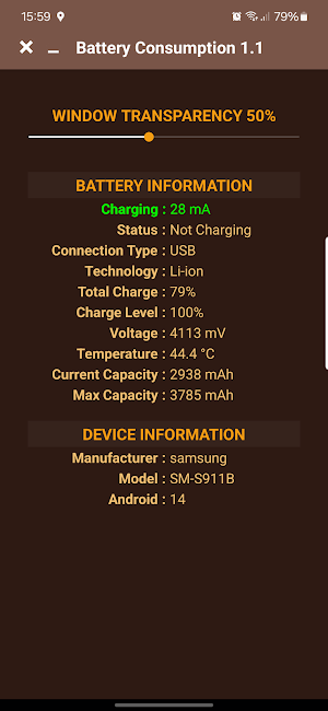 Battery Consumption Screenshot 0