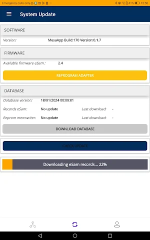 MESA Service Tool Screenshot 0