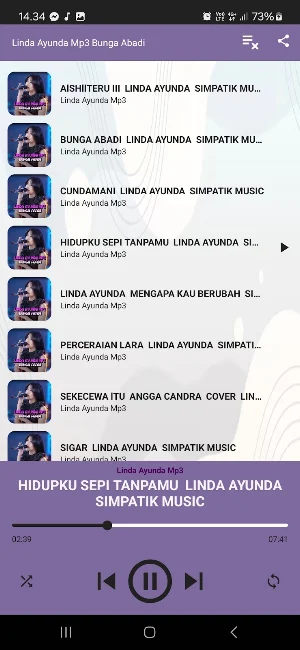 Linda Ayunda Mp3 Bunga Abadi Screenshot 1