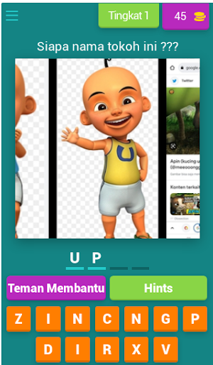 tebak nama tokoh upin ipin Screenshot 0