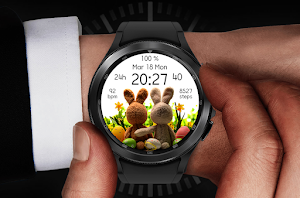 EY42 Easter Bunnies Watchface Screenshot 1