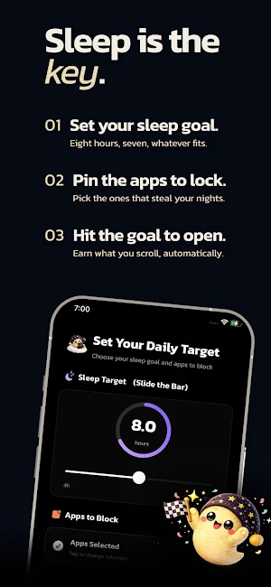 Sleep To Unlock Screen Time Screenshot 3