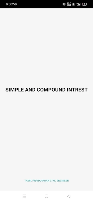 SIMPLE & COMPOUND INTREST Screenshot 0