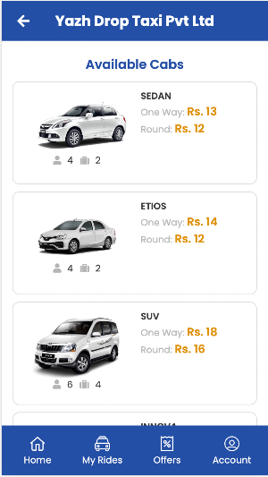 YAZH DROP TAXI - BOOKING APP Screenshot 2